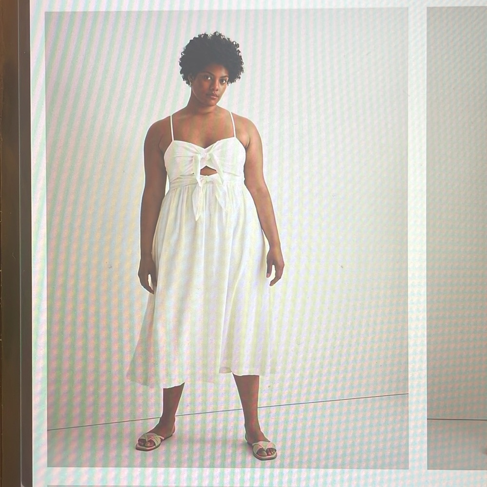 Madewell white Linen dress